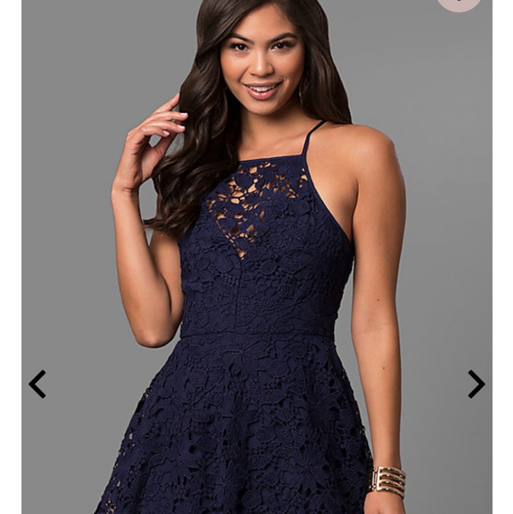 Short Lace A-Line Semi-Formal Party Dress
